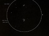 NGC 4564, 4567 en 4588 (Vir) 14" = 100x